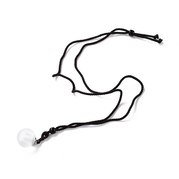 Round Openable Container Glass Pendant Necklace