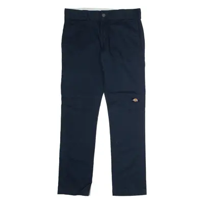 DICKIES Workwear Mens Twill Trousers Blue Regular Skinny W30 L30