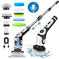 Electric Spin Scrubber, USB Rechargeable Electric Cleaning Brush with 9 Replacement Brush Heads, Household Cleaning Tool for ...
