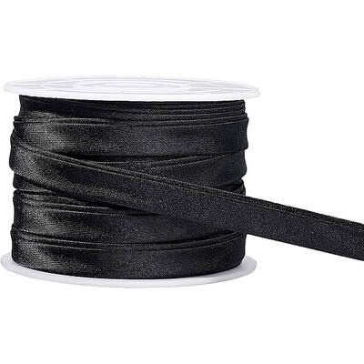 BENECREAT 13.5 Yard/12.5m Satin Bias Tape (10mm) Double Fold Satin Binding Bias Ribbon for Cheongsam Decoration