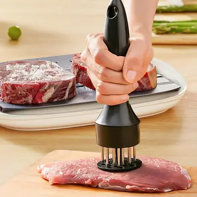 1PCS Stainless Steel Meat Tenderizer, 2025 New Meat Tenderizer Tool, Meat Tenderizer with Stainless Steel Ultra Sharp Needle...