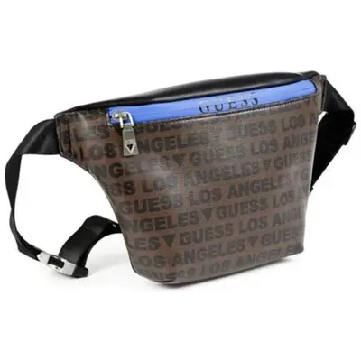 Guess, Dan, Fabric Bum Belt Bag, Black/Brown, Men