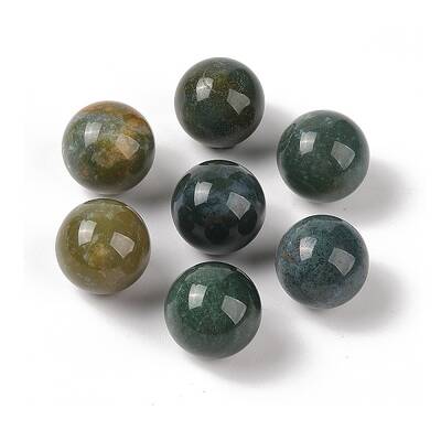 Natural Indian Agate No Hole Sphere Beads