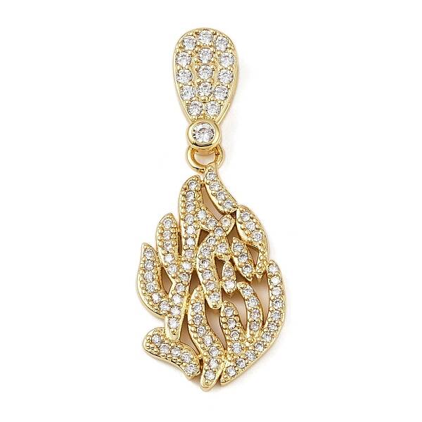 Brass Micro Pave Cubic Zirconia Pendants