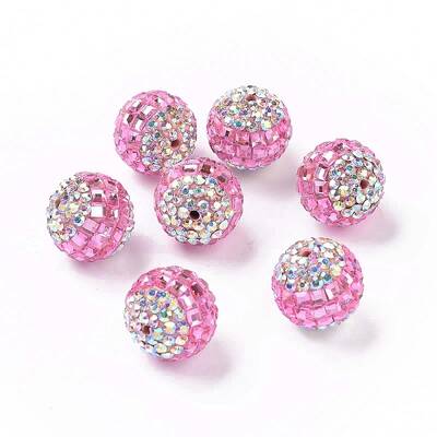 Polymer Clay Rhinestone Beads