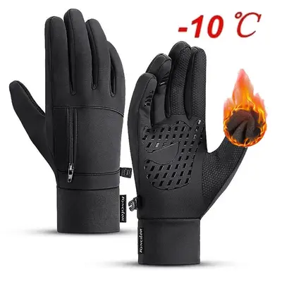 -10℉ Waterproof Windproof Touch Screen Warm Winter Gloves for Cold Weather Men Windproof Touchscreen Synthetic Fingerless f...