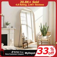 [Summer Deal] Full Length Mirror Body Mirror Floor Standing Mirror Hanging or Leaning Against Wall, Aluminum Alloy Thin Frame...