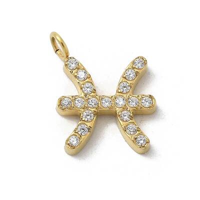 Ion Plating(IP) 304 Stainless Steel Micro Pave Cubic Zirconia Charms