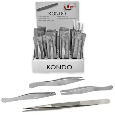 Kondo soft touch tempered steel eyelash tweezers