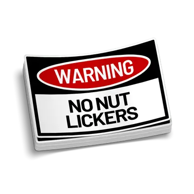 No Nut Lickers Hard Hat Decal
