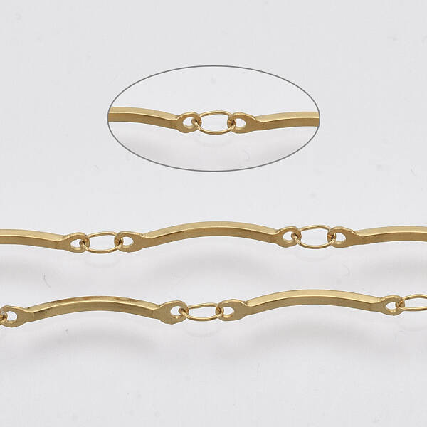 304 Stainless Steel Scalloped Bar Link Chains