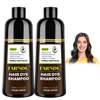 FARNDU Hair Dye Shampoo, Gray Coverage, 3 in 1 (+Shampoo+Conditioner), 10 Minute Color for Men & Women, All Hair Types, Long ...