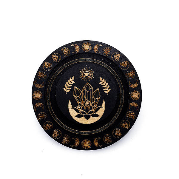 Flat Round Wood Bracelet Display Trays