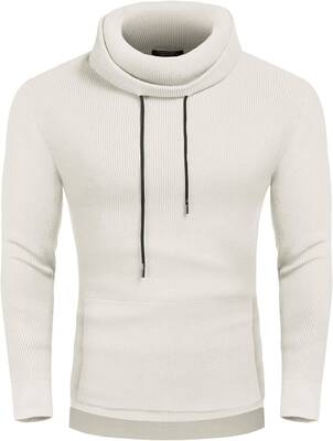 Knitted Pullover Turtleneck Sweater (US Only), White / S