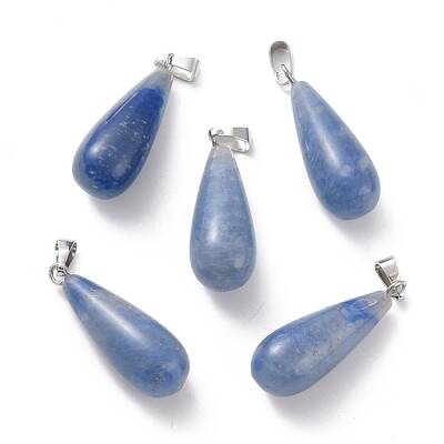 Dyed & Heated Natural Blue Aventurine Pendants