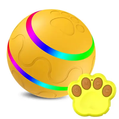 Gift For Pets, Interactive Electric Dog Ball Toy, USB Rechargeable Automatic Ball Dog Toy with LED Light, Motion Activated D...