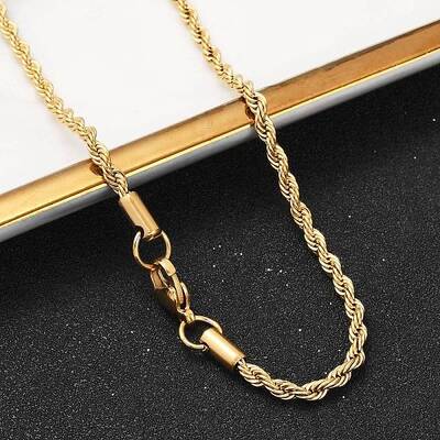 304 Stainless Steel Rope Chain Necklaces