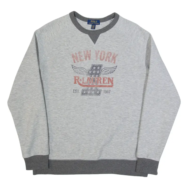 POLO RALPH LAUREN Mens Sweatshirt Grey XL