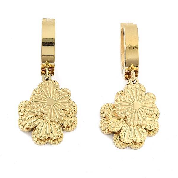 Real 18K Gold Plated 304 Stainless Steel Dangle Earrings