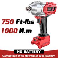 750Ft-lbs (1000N.m) Impact Wrench 1/2 inch for Milwaukee M18 Battery (Battery NOT Included!), High Torque Brushless Impact Gu...