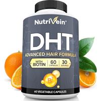 Nutrivein DHT Blocking Formula with Biotin for Hair - Boosts Hair Growth Supplement for Men and Women - 30 Day Supply (60 Cap...