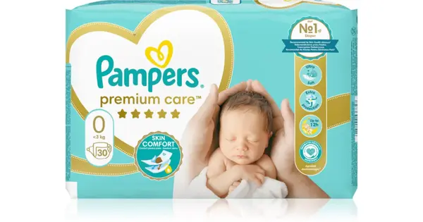 Pampers Premium Care size 0 disposable diaper < 3kg 30 pieces