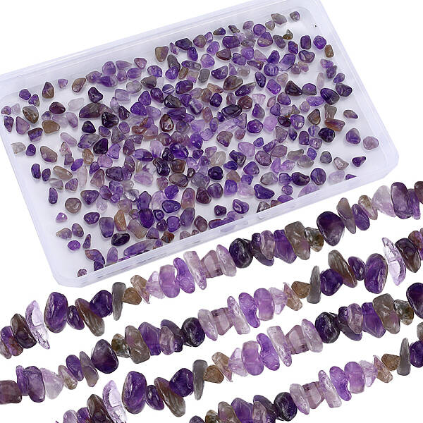 4 Strands Natural Amethyst Chip Beads Strands