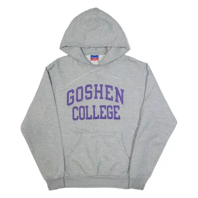 CHAMPION Goshen College Mens Grey Hoodie USA M