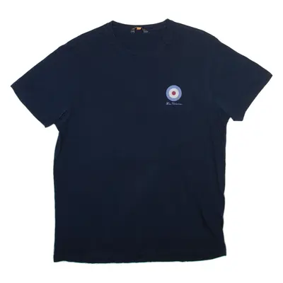 BEN SHERMAN Mens T-Shirt Blue Crew Neck M