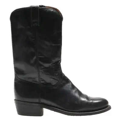 WRANGLER Cowboy Boots Black Leather Womens UK 6.5