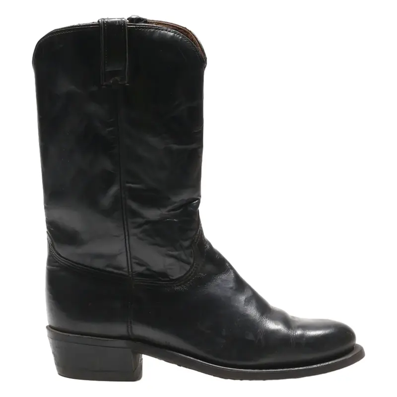 WRANGLER Cowboy Boots Black Leather Womens UK 6.5