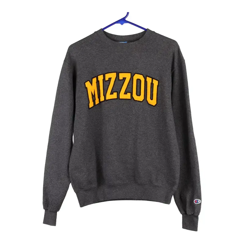 Mizzou Champion College Sweatshirt - Small Grey Cotton Blend