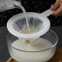 Kitchen Ultra-Fine Nylon Mesh Strainer, 1/2 Count Plastic Filter Spoon For Soy Milk Coffee Milk Yogurt Juice