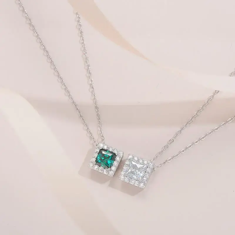 【285】1CT Synthetic Moissanite Necklace – Shimmering, Classic Design, Perfect for Anniversary or Birthday Gifts