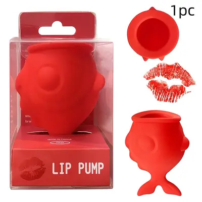 Solid Color Silicone Lip Plumper, Fish Shape Design Soft Lip Pump, Lip Care Tool for Women, Comfort Personal Care Supplies, L...