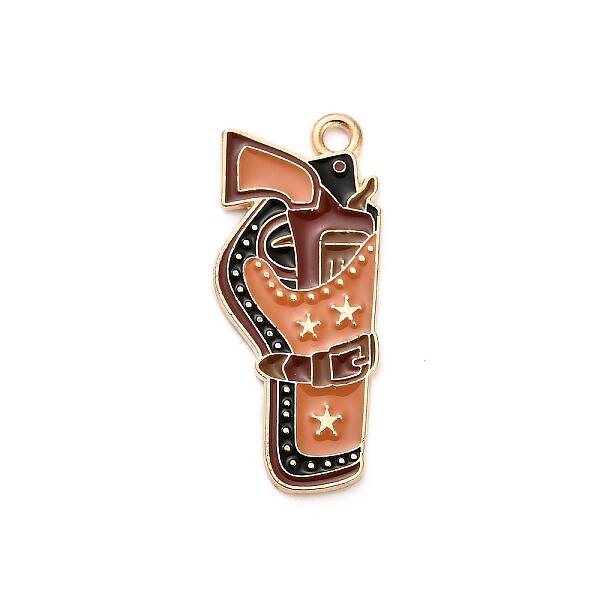 Western Cowboy Theme Alloy Enamel Pendants