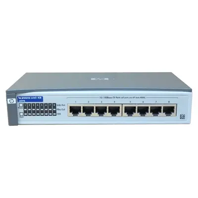 J4097B#ABA HP ProCurve 408 8 x RJ-45 Ports 10/100Base-TX Layer 2 Unmanaged Rack-mountable Fast Ethernet Network Switch