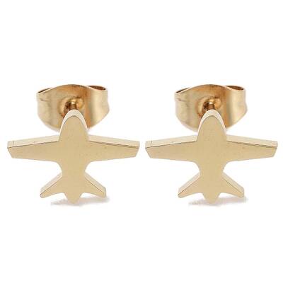 PVD Vacuum Plating 304 Stainless Steel Stud Earrings for Women