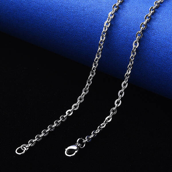 Non-Tarnish 304 Stainless Steel Cable Chain Necklace