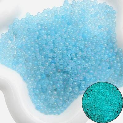 Luminous Transparent Glass Beads