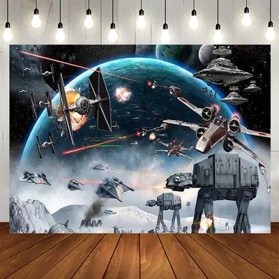 Black Universe Spaceship Birthday Backdrop For Boy - Aperturee