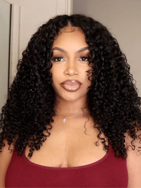 BOGO | UNice EasiContourTM V Part Minimal Leave Out Glueless Curly Wig 150% Density