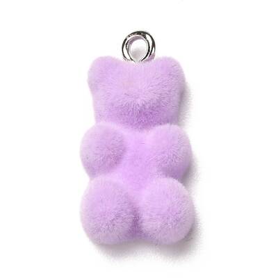 Flocky Resin Pendants