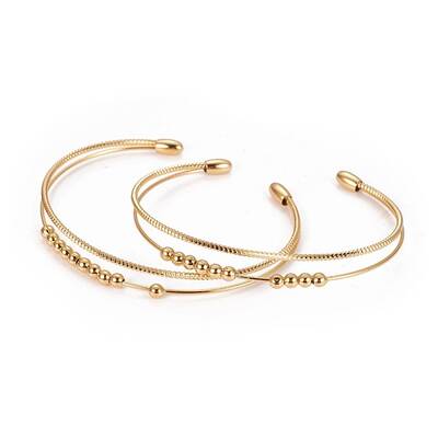 Long-Lasting Plated Brass Cuff Bangles