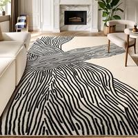 Indoor Non-Slip Area Rug, Soft And Light Modern Striped Rug, Machine Washable Rug, Home Decor Rug For Living Room, Bedroom An...
