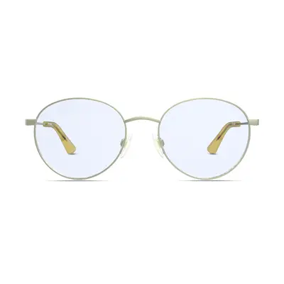 The Studio Blue Light Glasses in Matte Gold with Yellow Tips