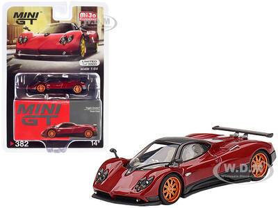 Pagani Zonda F Rosso Dubai Red Metallic with Black Top Limited Edition to 3000 pieces Worldwide 1/64 Diecast Model Car by Min...