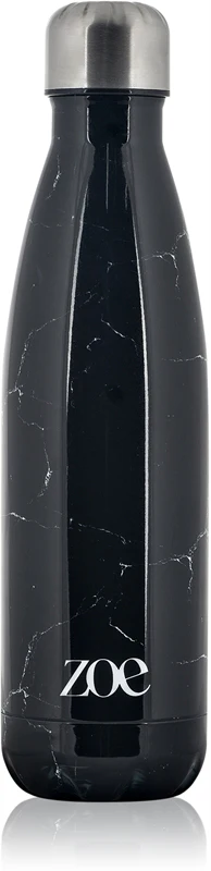 ZOE Stainless Steel Insulated Water Bottle, Black 500 ml