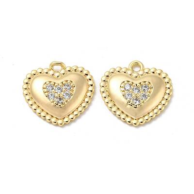 Brass Micro Pave Cubic Zirconia Pendants
