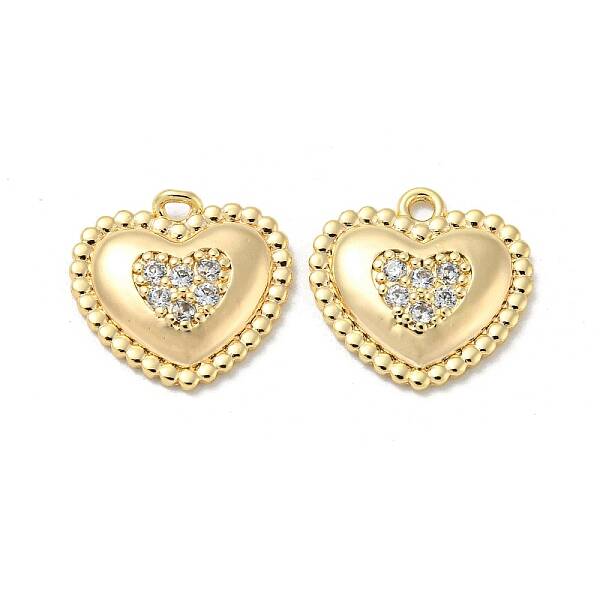 Brass Micro Pave Cubic Zirconia Pendants